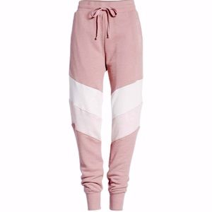 WILDFOX Pink Retro Colorblock Joggers Size Small
